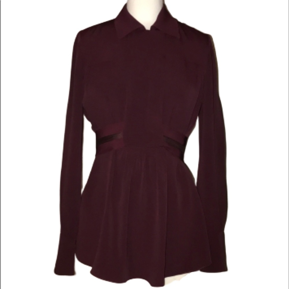 ⚜️Prada Burgundy Blouse 38 / 4⚜️